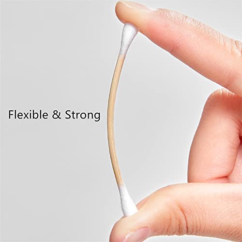 Bamboo Cotton Buds - Strong, Eco-Friendly and Bio-degradable. Pack of 400 (2 x 200 Packs)
