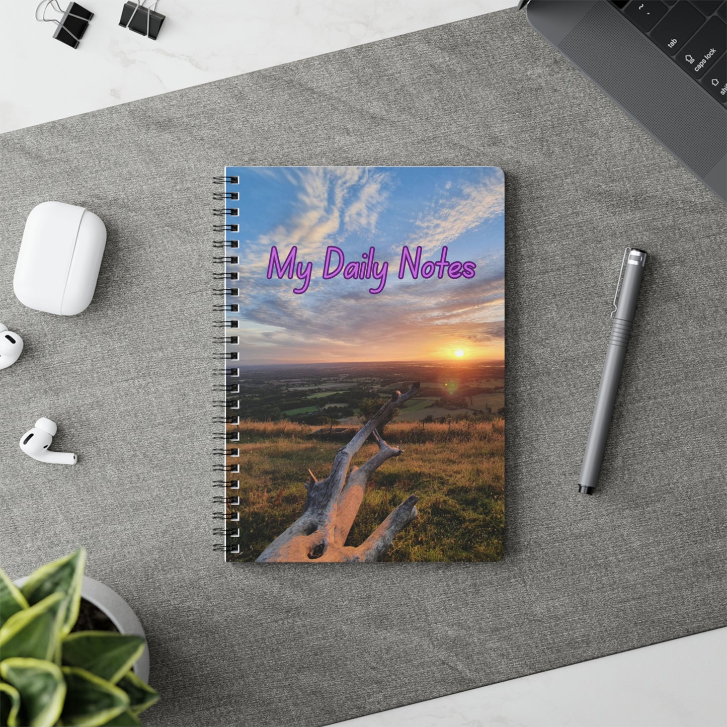 Beautiful Wirobound Softcover Notebook, A5