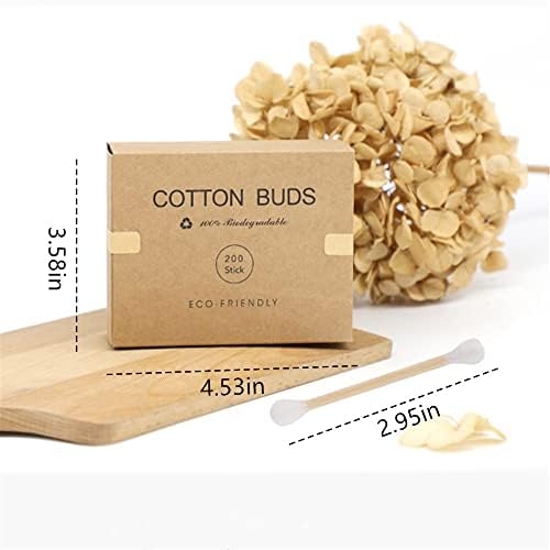 Bamboo Cotton Buds - Strong, Eco-Friendly and Bio-degradable. Pack of 400 (2 x 200 Packs)