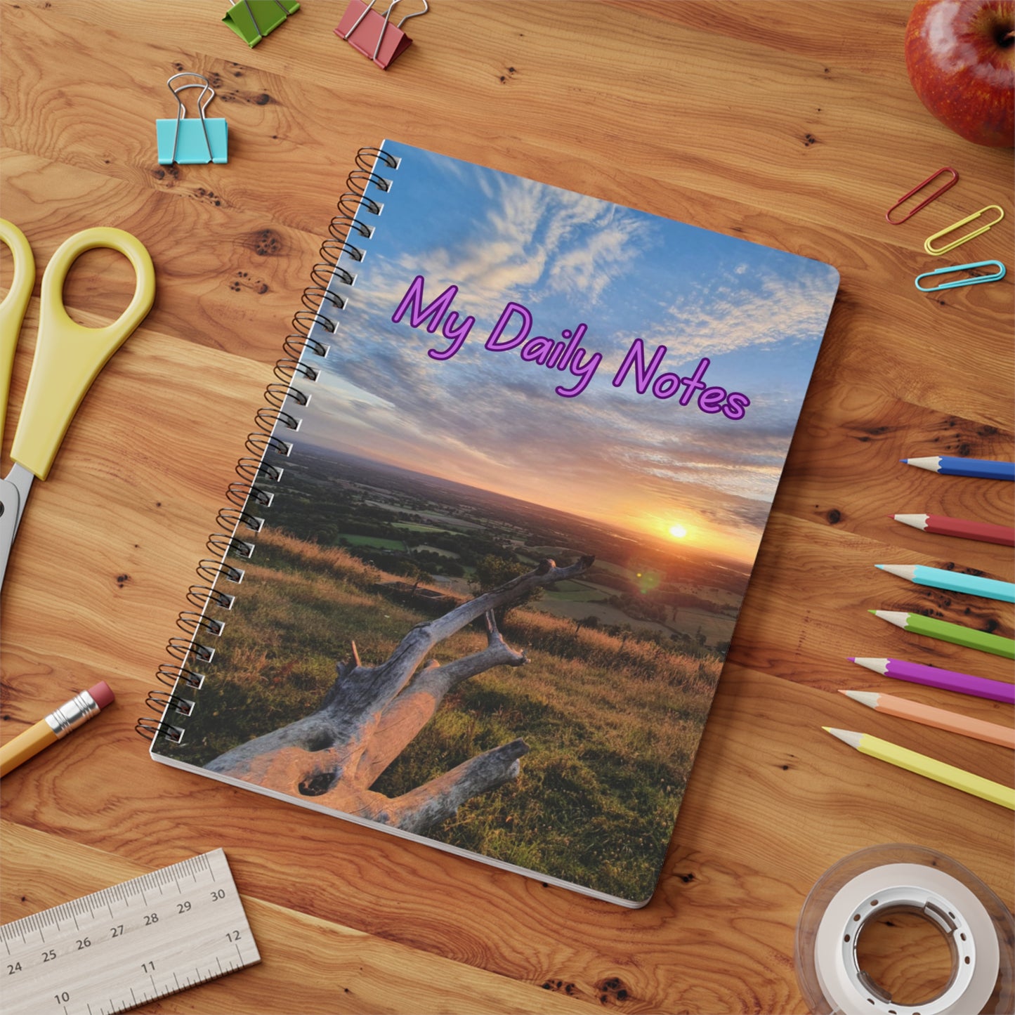 Beautiful Wirobound Softcover Notebook, A5
