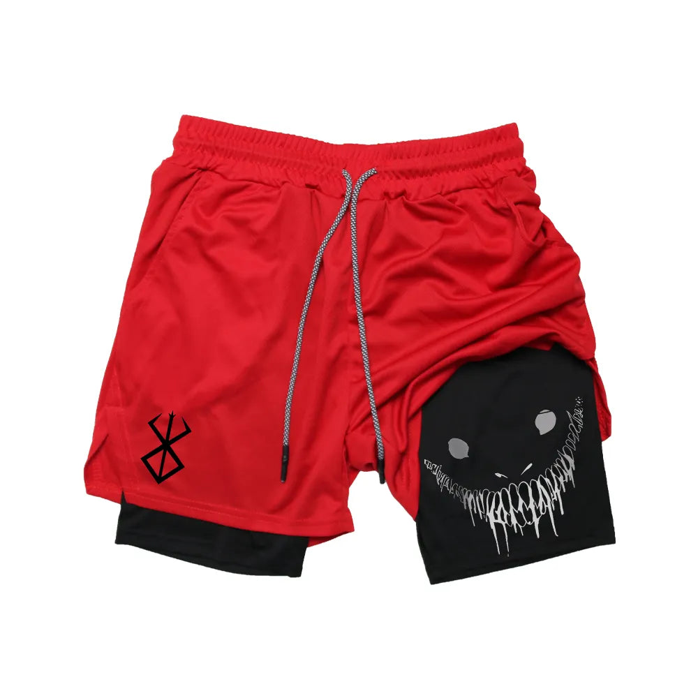 Anime - Berserk Running Shorts for Men, Perfect for Casual and Gym Wear